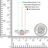 Art Deco Princess Cut Wedding Engagement Bridal Ring Baguette Round Simulated Cubic Zirconia 925 Sterling Silver