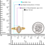 14K Gold 0.21ct Round 11mm G SI Promise Diamond Engagement Wedding Ring