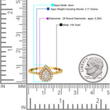 14K Gold 0.26ct Round 9mm G SI Promise Diamond Engagement Wedding Ring