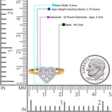 14K Gold 0.32ct Round 8.4mm G SI Promise Diamond Engagement Wedding Ring