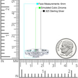 Halo Art Deco Ring Round Wedding Engagement Infinity Band Pave Simulated Cubic Zirconia 925 Sterling Silver (6mm)
