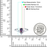 Art Deco Marquise Engagement Ring, Simulated CZ, 925 Silver