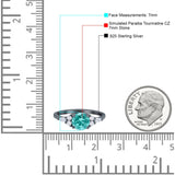 Art Deco Engagement Ring Round Simulated Cubic Zirconia 925 Sterling Silver