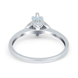 Marquise Art Deco Engagement Ring Simulated Cubic Zirconia 925 Sterling Silver