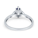 Marquise Art Deco Engagement Ring Simulated Cubic Zirconia 925 Sterling Silver