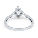 Marquise Art Deco Engagement Ring Simulated Cubic Zirconia 925 Sterling Silver