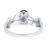 Oval Solitaire Art Deco Wedding Ring Simulated Cubic Zirconia 925 Sterling Silver