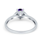 Art Deco Teardrop Engagement Ring Simulated Cubic Zirconia 925 Sterling Silver