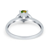 Art Deco Teardrop Engagement Ring Simulated Cubic Zirconia 925 Sterling Silver
