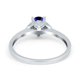 Art Deco Teardrop Engagement Ring Simulated Cubic Zirconia 925 Sterling Silver