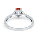Art Deco Teardrop Engagement Ring Simulated Cubic Zirconia 925 Sterling Silver