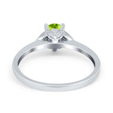 Art Deco Teardrop Engagement Ring Simulated Cubic Zirconia 925 Sterling Silver