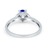 Art Deco Teardrop Engagement Ring Simulated Cubic Zirconia 925 Sterling Silver