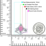 Two Piece Art Deco Engagement Ring Simulated Cubic Zirconia 925 Sterling Silver