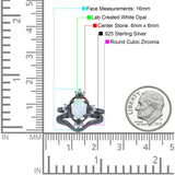 Two Piece Art Deco Engagement Ring Simulated Cubic Zirconia 925 Sterling Silver
