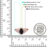 Oval Art Deco Engagement Ring Round Simulated Cubic Zirconia 925 Sterling Silver