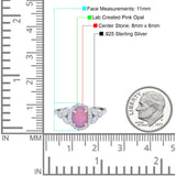 Oval Art Deco Engagement Ring Round Simulated Cubic Zirconia 925 Sterling Silver