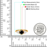 Filigree Wedding Ring Round Simulated Cubic Zirconia 925 Sterling Silver
