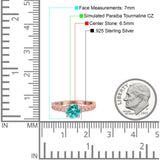 Solitaire Accent Wedding Ring Round Simulated Cubic Zirconia 925 Sterling Silver