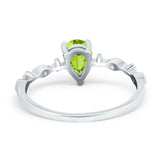 Teardrop Wedding Ring Simulated Cubic Zirconia 925 Sterling Silver