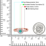 Vintage Style Engagement Ring Round Simulated Cubic Zirconia 925 Sterling Silver
