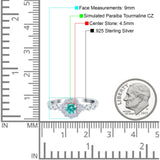 Vintage Style Engagement Ring Round Simulated Cubic Zirconia 925 Sterling Silver
