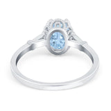 Vintage Style Wedding Ring Round Simulated Cubic Zirconia 925 Sterling Silver