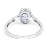 Vintage Style Wedding Ring Round Simulated Cubic Zirconia 925 Sterling Silver