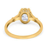 Vintage Style Wedding Ring Round Simulated Cubic Zirconia 925 Sterling Silver