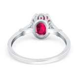 Vintage Style Wedding Ring Round Simulated Cubic Zirconia 925 Sterling Silver