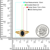 Art Deco Engagement Ring Oval Simulated Cubic Zirconia 925 Sterling Silver