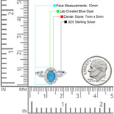 Art Deco Engagement Ring Oval Simulated Cubic Zirconia 925 Sterling Silver