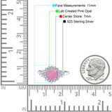 Halo Vintage Engagement Ring Round Simulated Cubic Zirconia 925 Sterling Silver