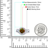 Two Piece Halo Engagement Ring Round Simulated Cubic Zirconia 925 Sterling Silver