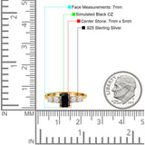 Emerald Cut Wedding Engagement Ring Simulated Cubic Zirconia 925 Sterling Silver
