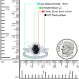 Two Piece Art Deco Marquise Simulated CZ Wedding Ring 925 Sterling Silver