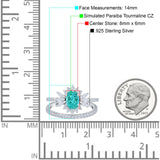 Two Piece Art Deco Marquise Simulated CZ Wedding Ring 925 Sterling Silver