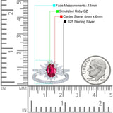 Two Piece Art Deco Marquise Simulated CZ Wedding Ring 925 Sterling Silver