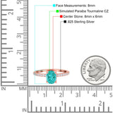 Oval Solitaire Accent Wedding Ring Simulated Cubic Zirconia 925 Sterling Silver