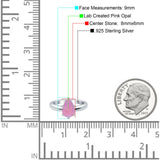 Solitaire Teardrop Simulated Cubic Zirconia Wedding Ring 925 Sterling Silver Center Stone-(8mmx6mm)