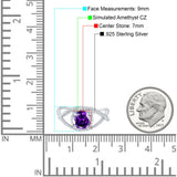 Braided Cable Split Engagement Ring Simulated Cubic Zirconia 925 Sterling Silver