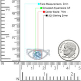 Braided Cable Split Engagement Ring Simulated Cubic Zirconia 925 Sterling Silver