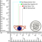 Braided Cable Split Engagement Ring Simulated Cubic Zirconia 925 Sterling Silver