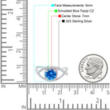 Braided Cable Split Engagement Ring Simulated Cubic Zirconia 925 Sterling Silver