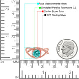 Braided Cable Split Engagement Ring Simulated Cubic Zirconia 925 Sterling Silver