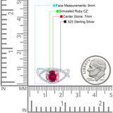 Braided Cable Split Engagement Ring Simulated Cubic Zirconia 925 Sterling Silver
