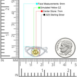 Braided Cable Split Engagement Ring Simulated Cubic Zirconia 925 Sterling Silver