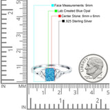 Engagement Ring Emerald Cut Simulated Cubic Zirconia Solid 925 Sterling Silver