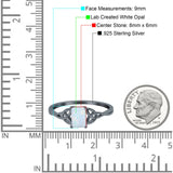 Engagement Ring Emerald Cut Simulated Cubic Zirconia Solid 925 Sterling Silver