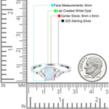 Engagement Ring Emerald Cut Simulated Cubic Zirconia Solid 925 Sterling Silver